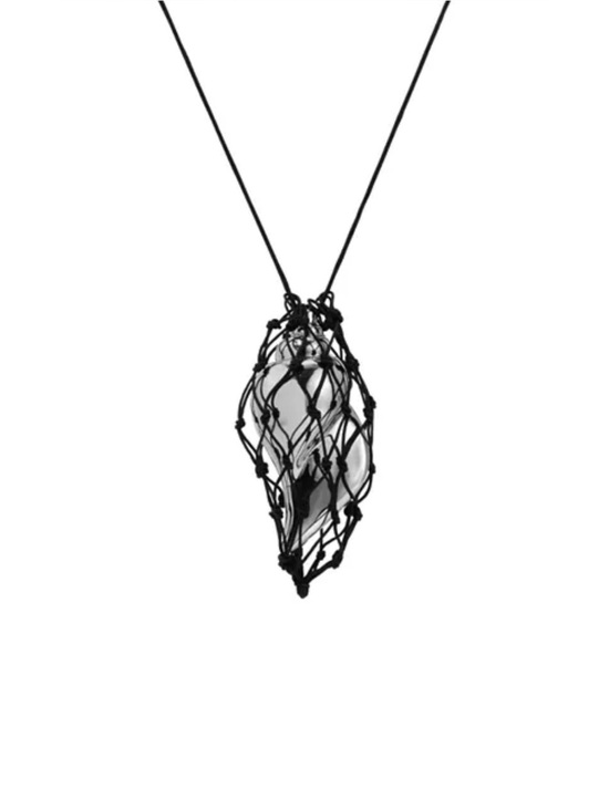 Heaven Mayhem Jewelry - Heaven Mayhem Shell- Silver and Black Necklace